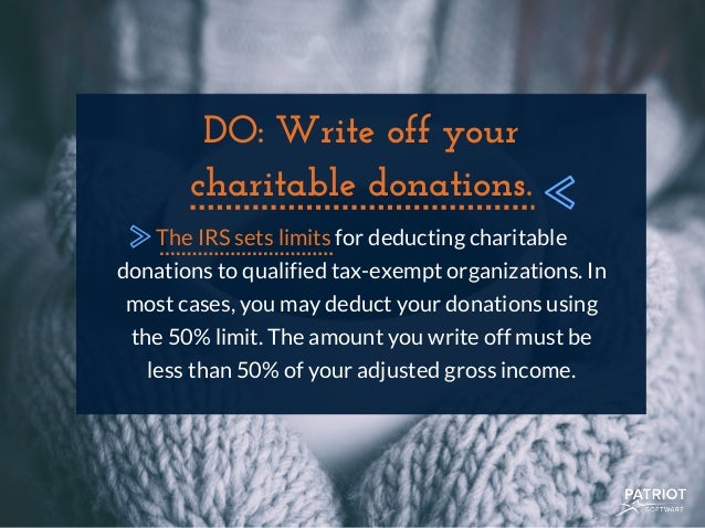 How to write off charitable donations