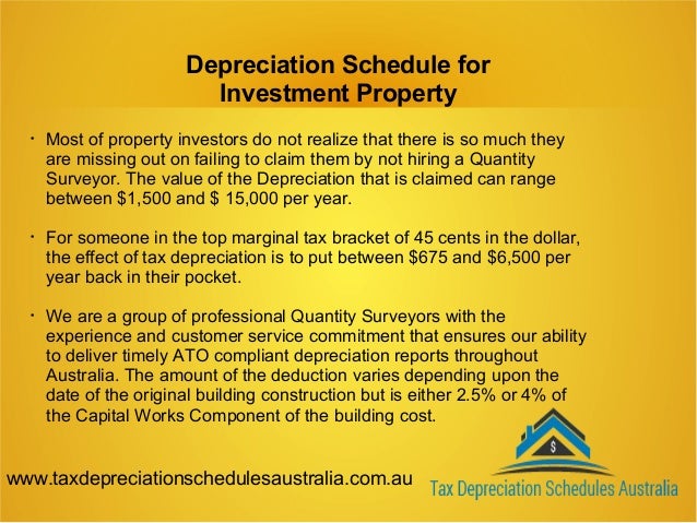 tax depreciation schedules australia in tax depreciation specialists