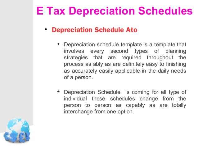 depreciation schedule template
