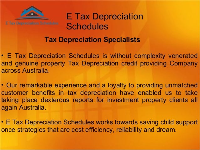 tax depreciation schedules depreciation schedules