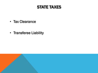Tax Due Diligence Webinar | PDF
