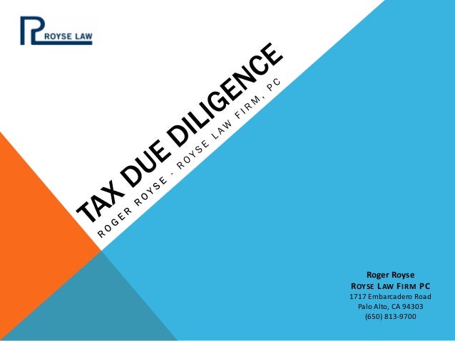 Tax due diligence webinar slides (00068483x c0cb4)