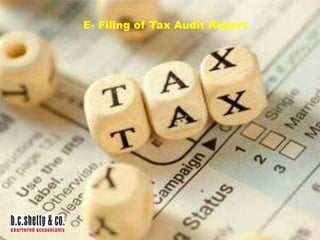 E- Filing of Tax Audit Report

 