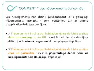 

COMMENT ? Les hébergements concernés
 