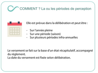 COMMENT ? La ou les périodes de perception
 