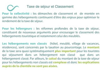 Taxe de séjour et Classement
 