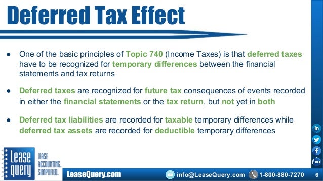 tax effect of deferred rent deferred rent