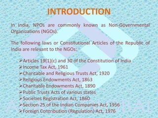 Tax exemption for non profit activities | PPT