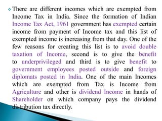 Exempted Incomes Image Income that is Exempt from Tax | PPTX