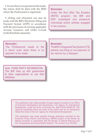 BIR Tax guide | PDF