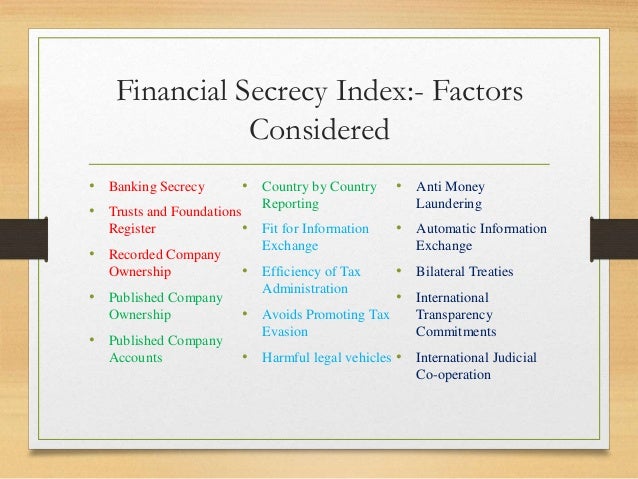 Tax Havens International Tax Avoidance and Evasion