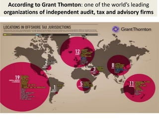 According to Grant Thomton: one of the world’s leading
organizations of independent audit, tax and advisory firms
 