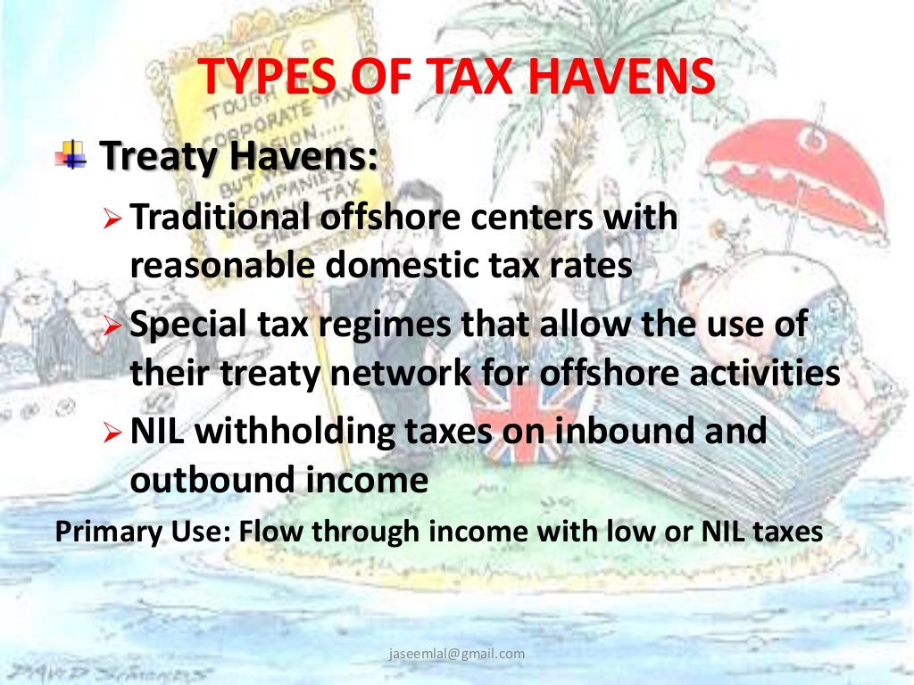 Tax Havens , Major Tax Havens around the world.