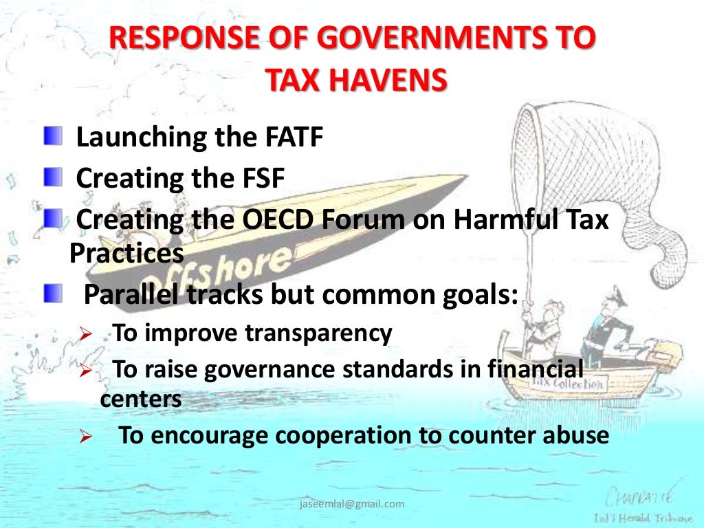 Tax Havens , Major Tax Havens around the world.