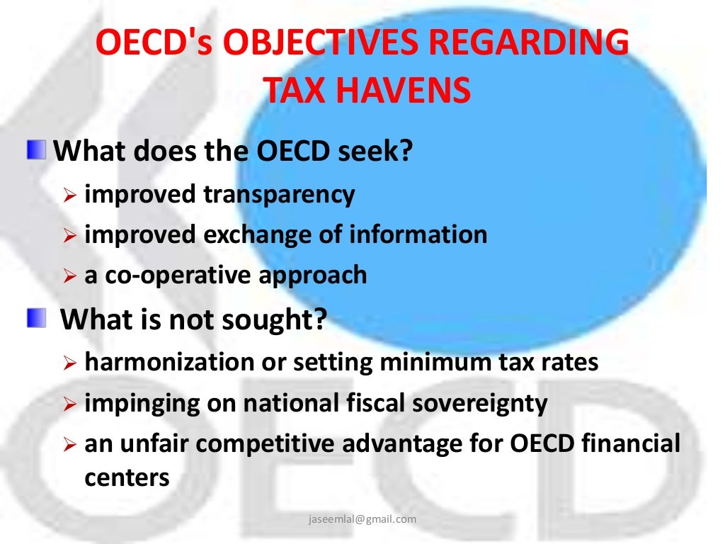 Tax Havens , Major Tax Havens around the world.