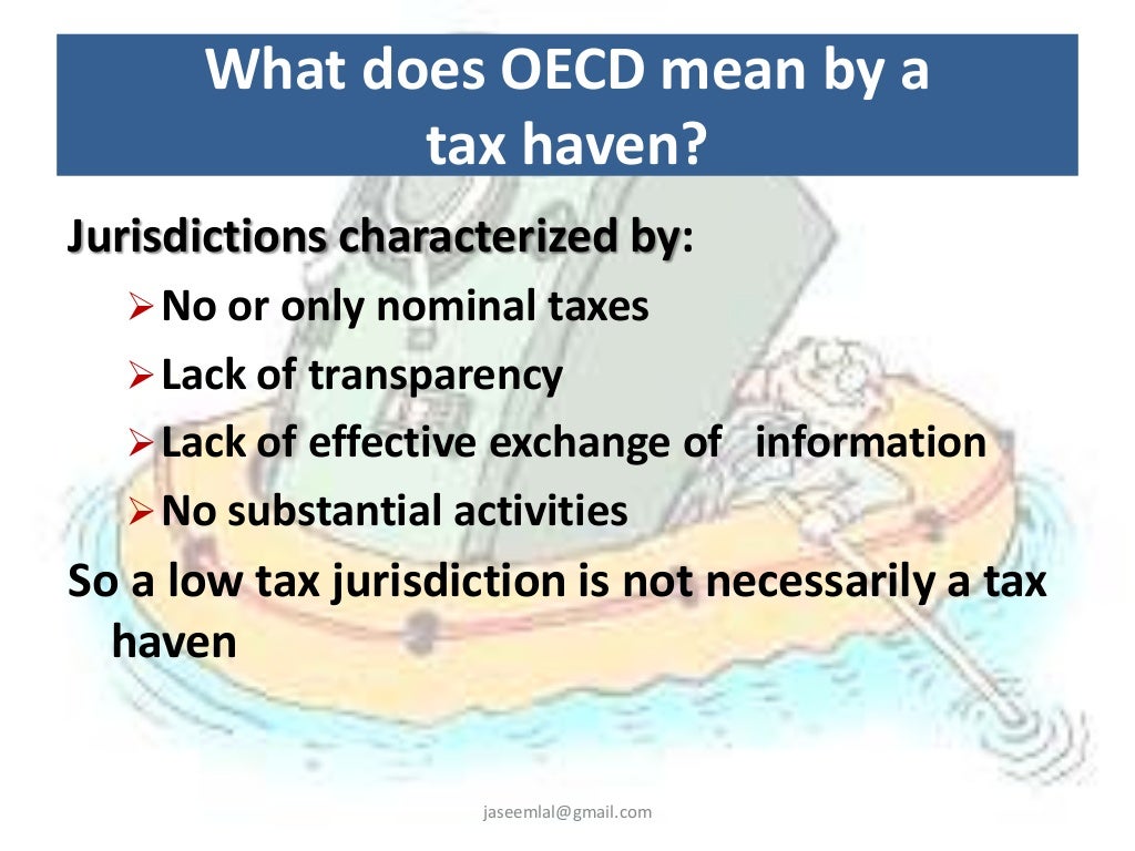 Tax Havens , Major Tax Havens around the world.
