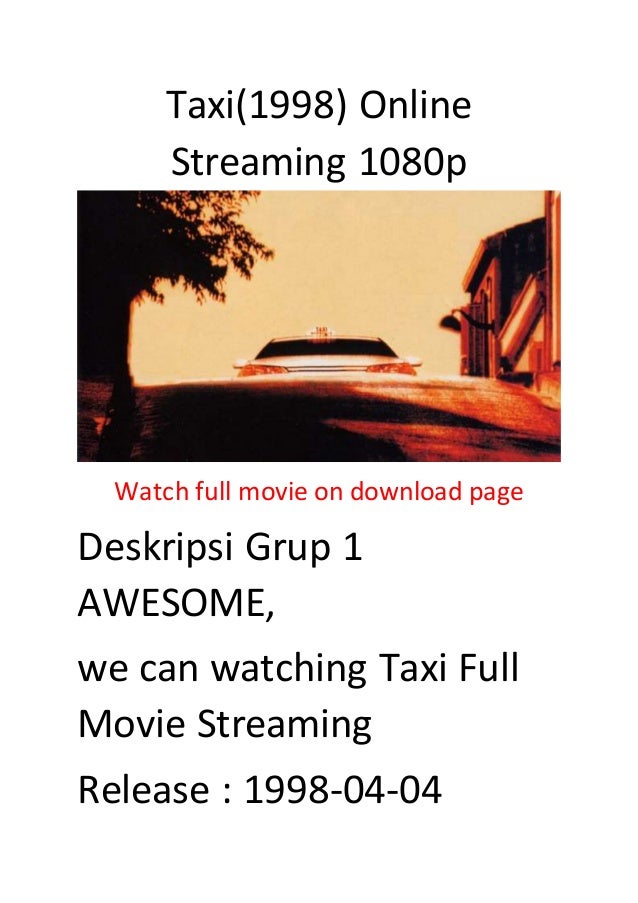 Streaming Taxi 1998 Full Movies Online