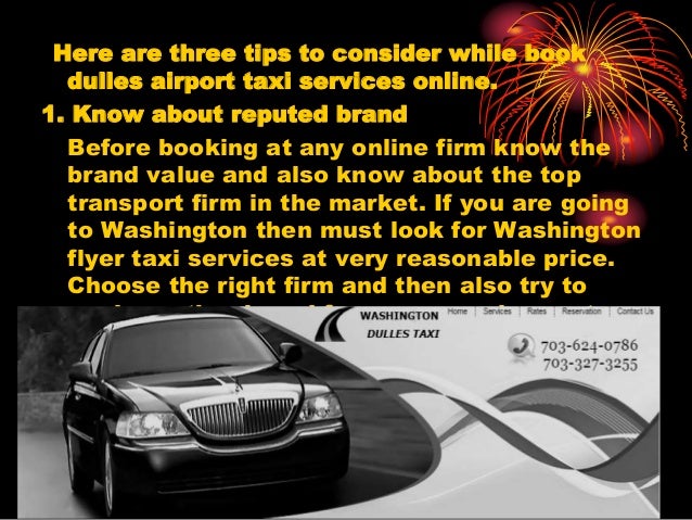 consider three steps before book dulles airport taxi online dulles airport taxi washington flyer