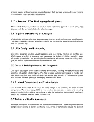 Taxi App Development Company: Henceforth Solutions | PDF