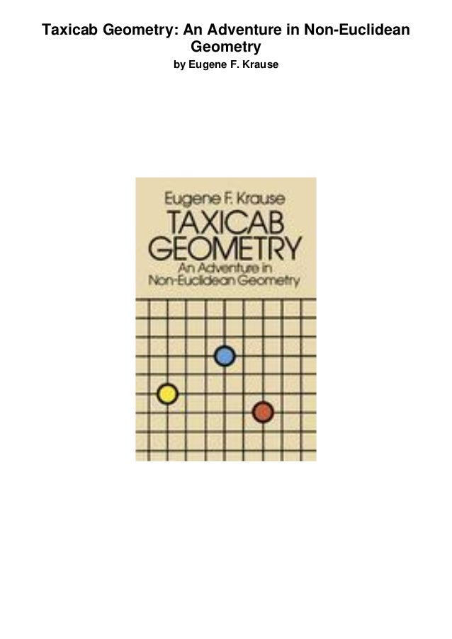 Taxicab geometry an adventure in non euclidean geometry