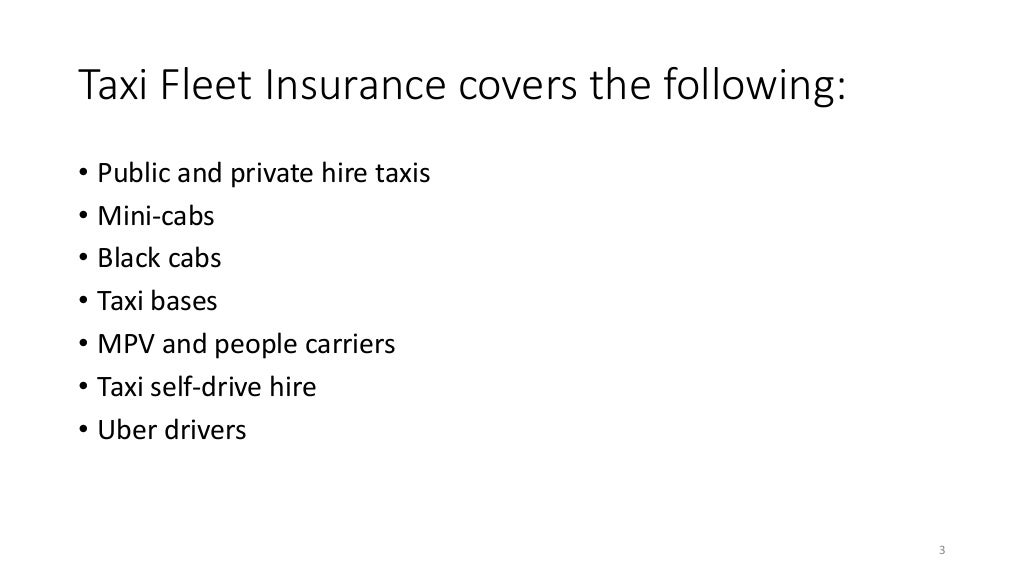 Taxi Fleet Insurance