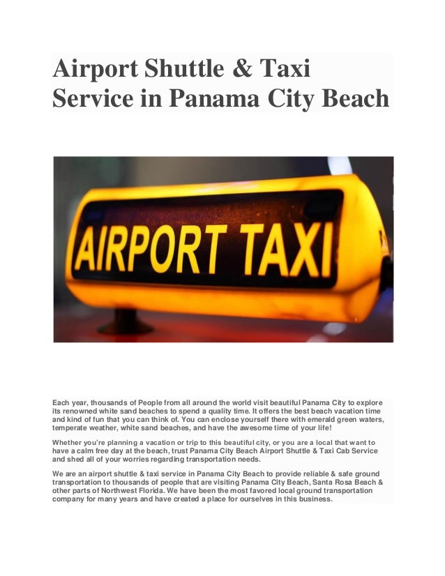 Taxi to panama city beach airport