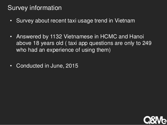 Taxi mobile app survey in Vietnam - Acceptance of Uber u0026 Grabtaxi
