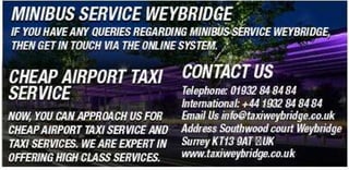  Airport Taxis Weybridge