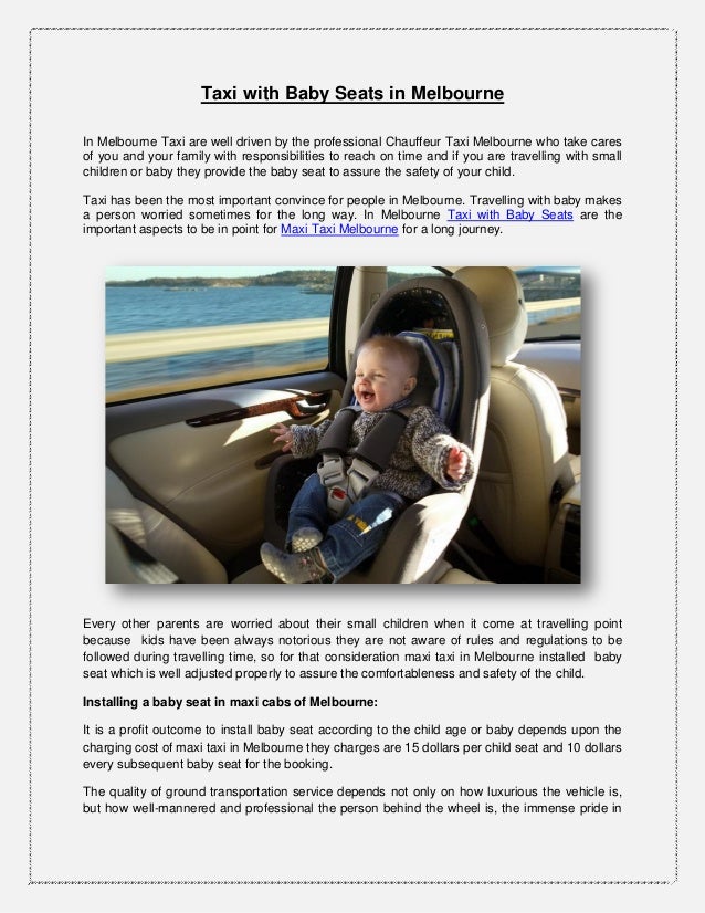 Taxi With Baby Seats Maxi Taxi Melbourne Chauffeur Taxi Melbourne