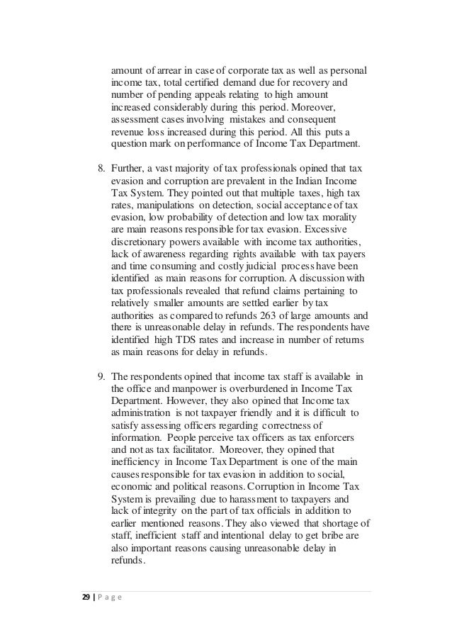 Prject Report On Tax Law