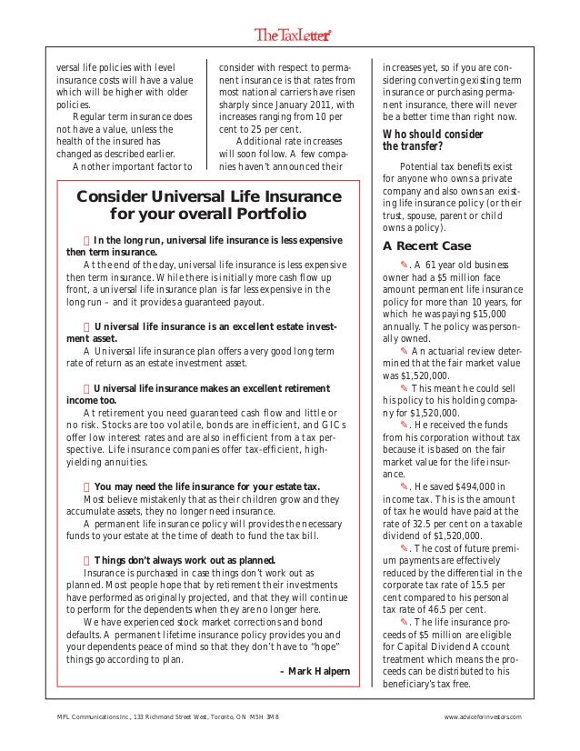 Tax letter overlooked strategy transfer policy ownership