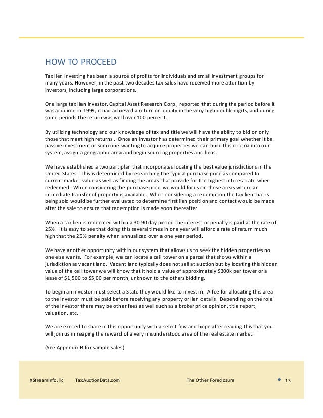 tax lien investing