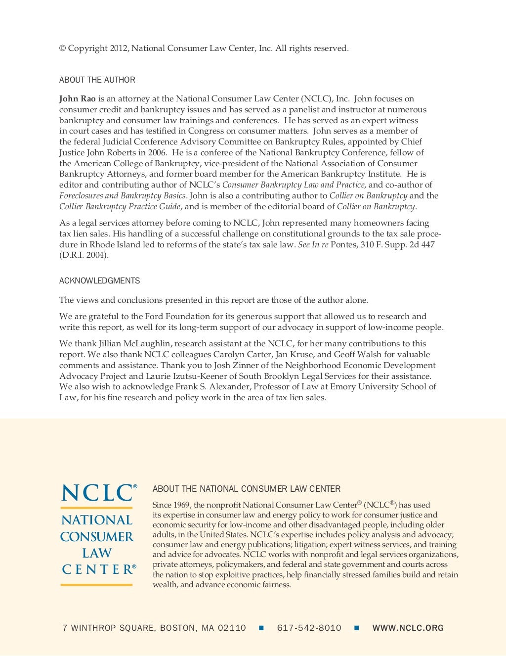 Tax Lien Sales Full Report