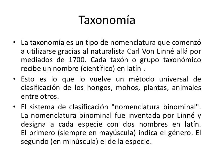 Taxonomía