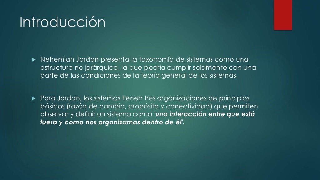 Taxonomía de Jordan