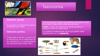 taxonomía de los seres vivos 1° Medio.pptx