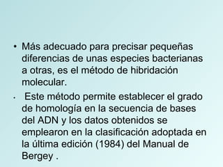 Taxonomia bacteriana Microbiologia