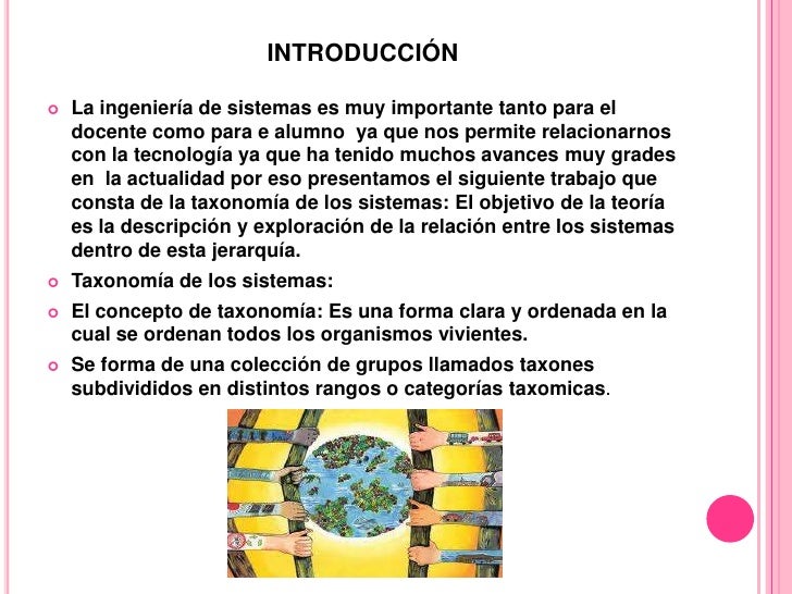 Taxonomia de los sistemas