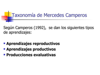 Taxonomias aprendizaje