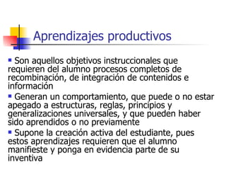 Taxonomias aprendizaje