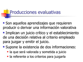 Taxonomias aprendizaje