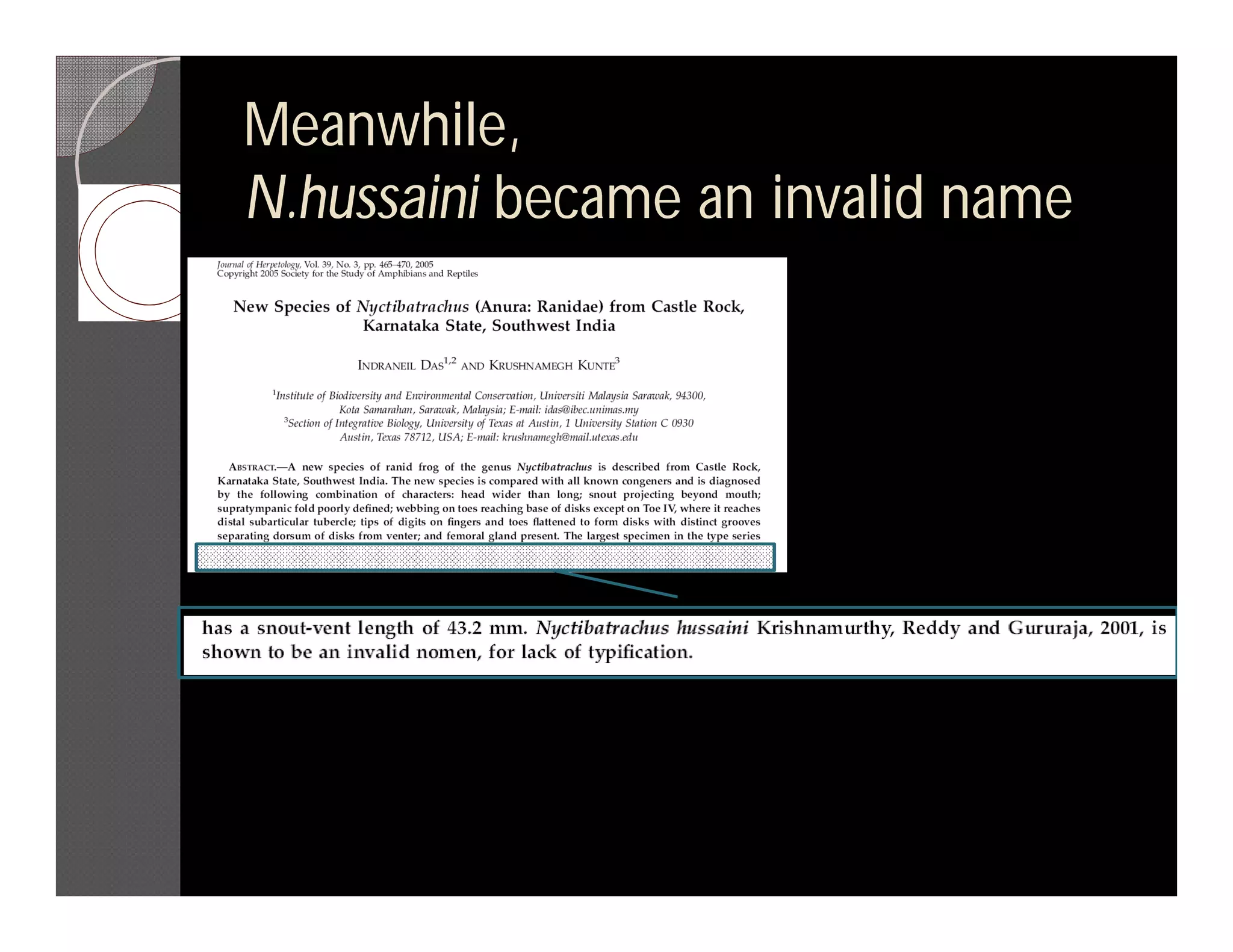 Meanwhile,
N.hussaini became an invalid name
 