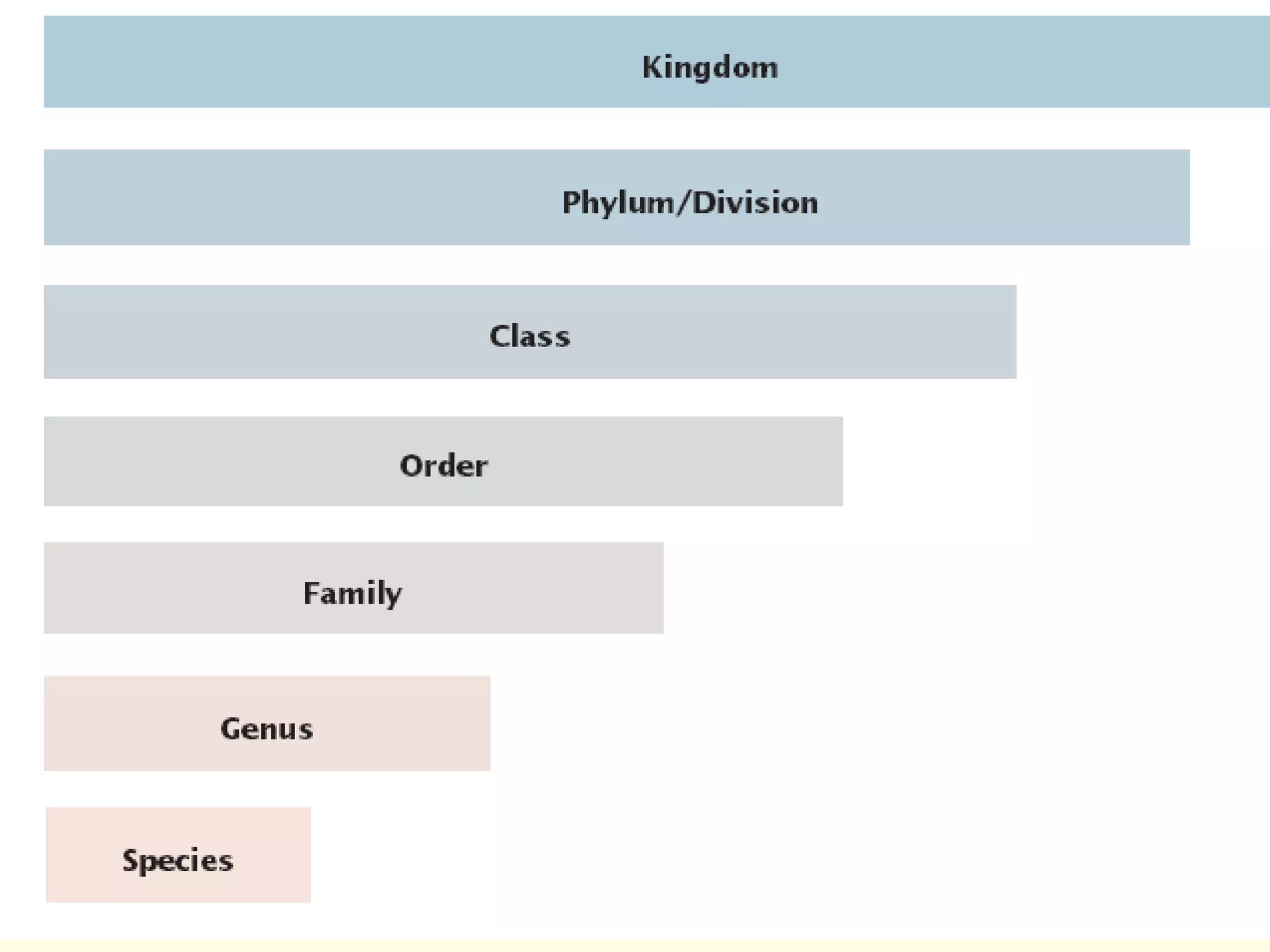 Section 1 Categories of Biological Classification 