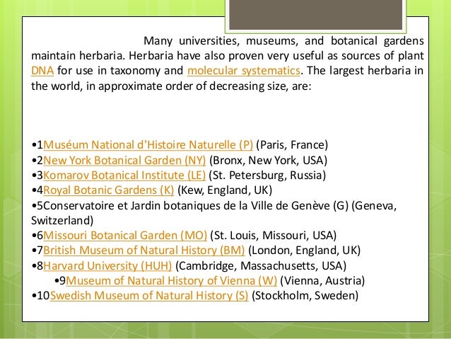 Herbarium And Its Use Deepakyadav Alld University