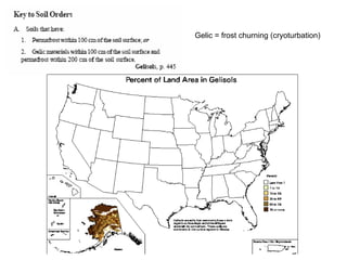 Gelic = frost churning (cryoturbation)
 