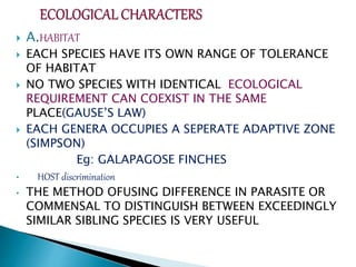 different kinds of taxonomic characters and its function | PPTX