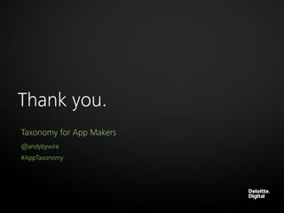 Taxonomy for App Makers