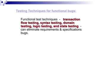 Taxonomy for bugs | PPT