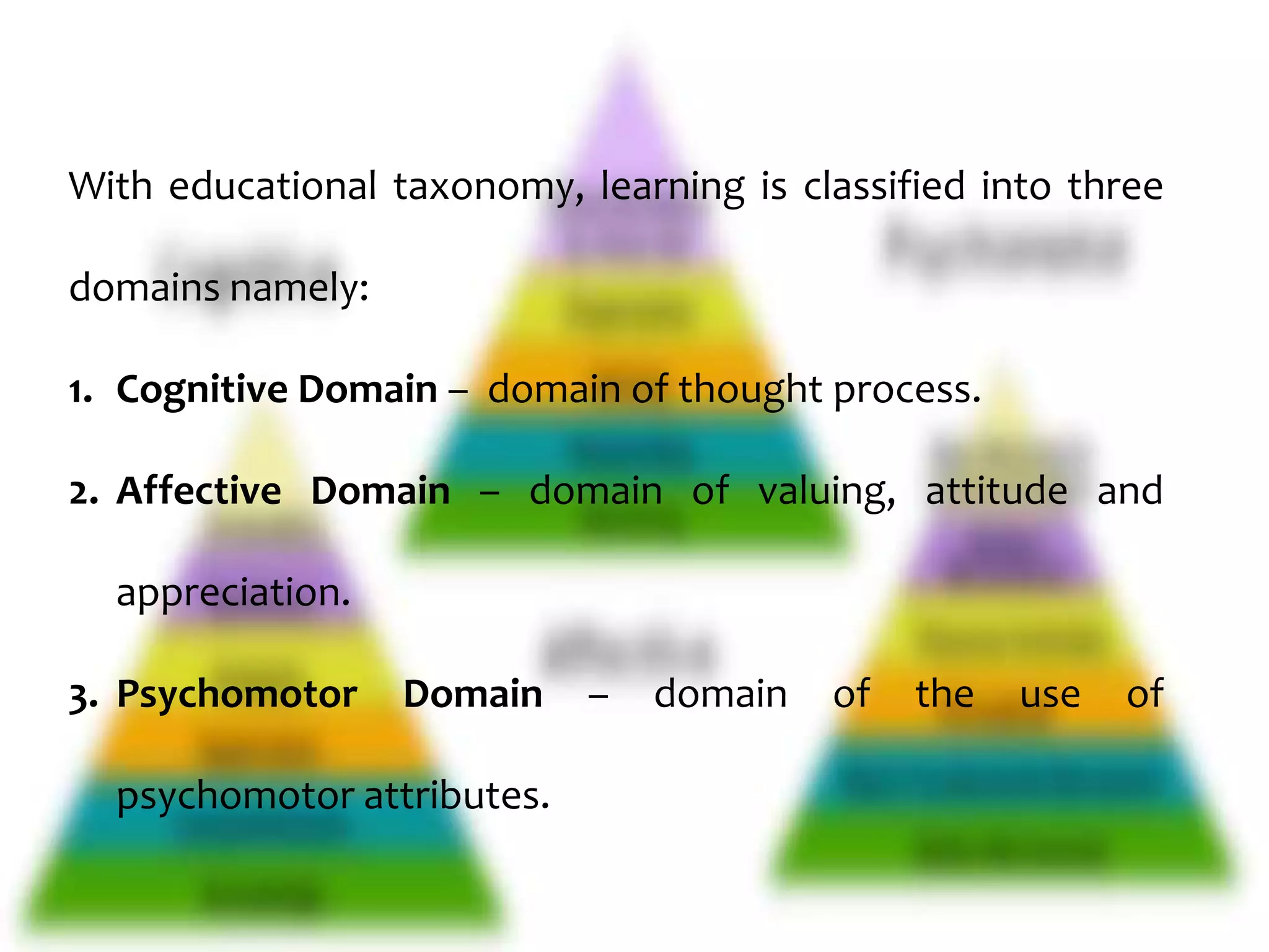 Taxonomy of educational objectives | PPTX