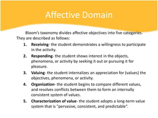 Taxonomy of Educational Objectives | PPTX